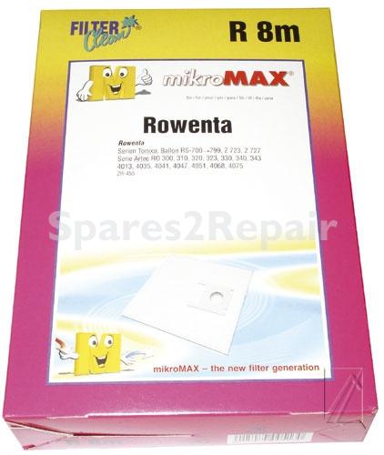 Filterclean Vacuum Cleaner Bags - R8m Fl0026-k Non Woven Dust Bags X 4 + 1 Filter