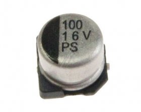 Smd Electrolytic - 100uf-16v 30010594 Cap Elch 100µf 16v M 86ma 6 3x5 4 Rohs [Vestel]