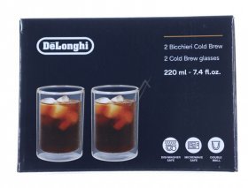 Cups - Dlsc324 As00004171 Double Wall Cold Brew Glasses 220ml Set Of 2 [Delonghi]
