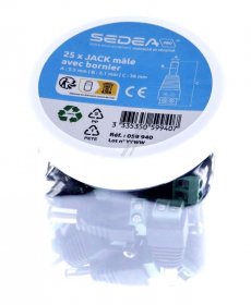 Sedea Cable/plugs/adapter - Lot De Jack Male 5,5x2,1mm Avec Bornier (x25) - 059940