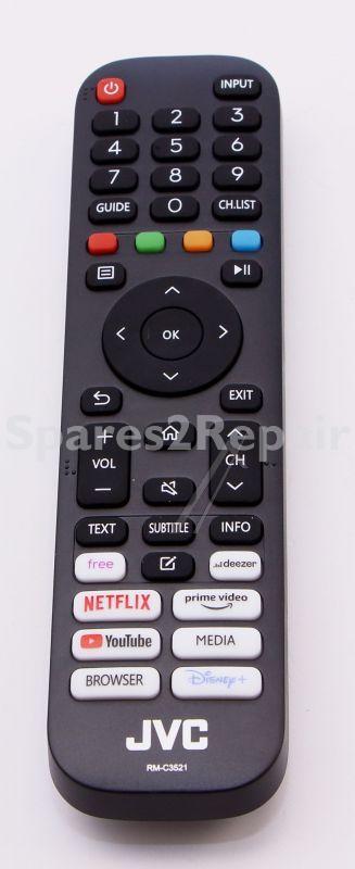 Remote Control - Rm-c3521 135d-dvbvid-005g Network Remote Controller With Disney+ Vidaa-00bf