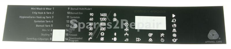 Switch Screen - 2858149003 C00895440 Inlay-norsk [Arcelik]