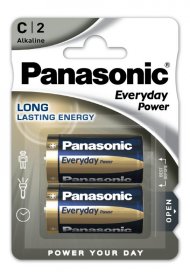 Panasonic C Akaline Batteries - Lr14 Lr14eps-2bp Lr14 Everyday Power Alkaline C Battery 1 5v (pack Of 2)