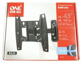 One For All Tv Wall Mount - Solid Line Wm4241 Tv - Wall Mount Vesa 200 - Tilting And Swiveling