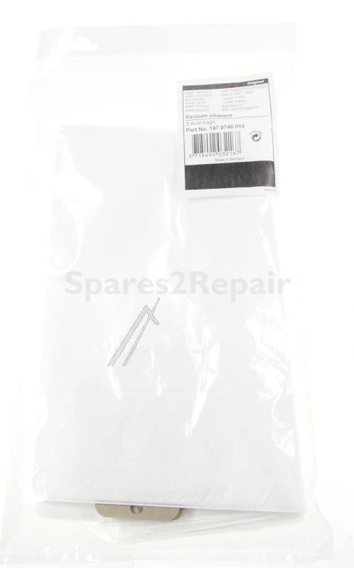 Nilfisk Vacuum Cleaner Bags - 147 0746 010 Synthetic Dust Bags (x3) Gwd350