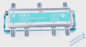 Polytron Sat-, Bk- And Terrestrial Div - Fvs 6 F-splitter Sat 5-2400 Mhz, 6-way, Dc Through Loss