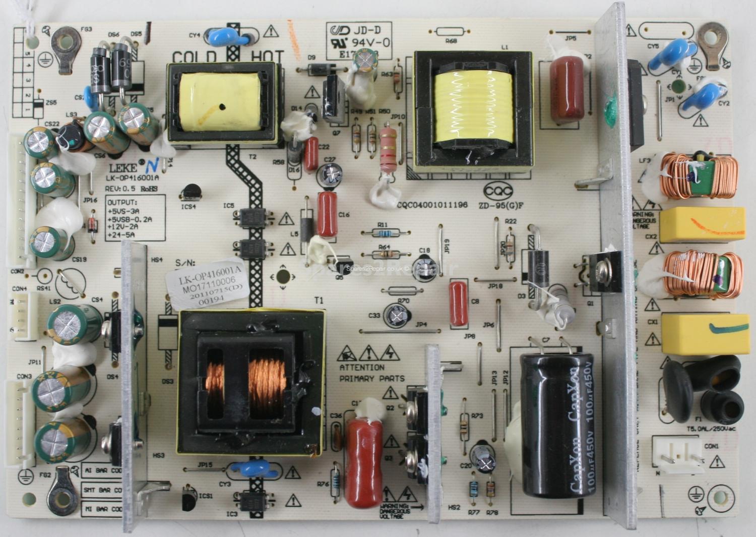 Bush BLCD32H8 - PSU - LK-OP416001A - REV:05 - CQC04001011196 - ZD-95(G)F