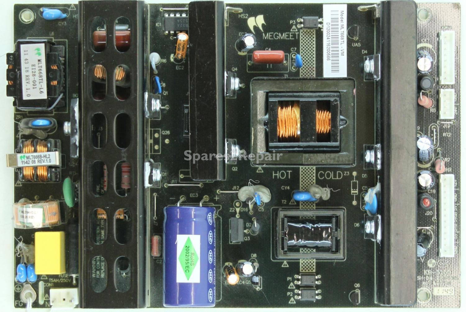 Bush LCD40FHDA8 - PSU - MLT668TL-VM - MLT668TL-V REV:1.1