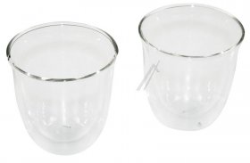 Cups - 2-pack Glass Cappuccino 190ml Dl (eu) [Delonghi]