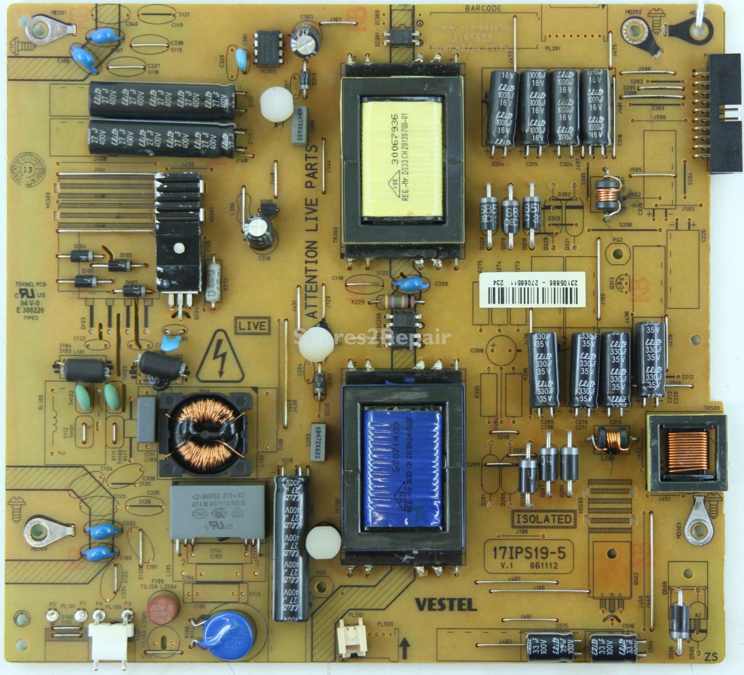 JVC LT-32W51J - PSU - 23105886 - 17IPS19-5 - 061112 V.1