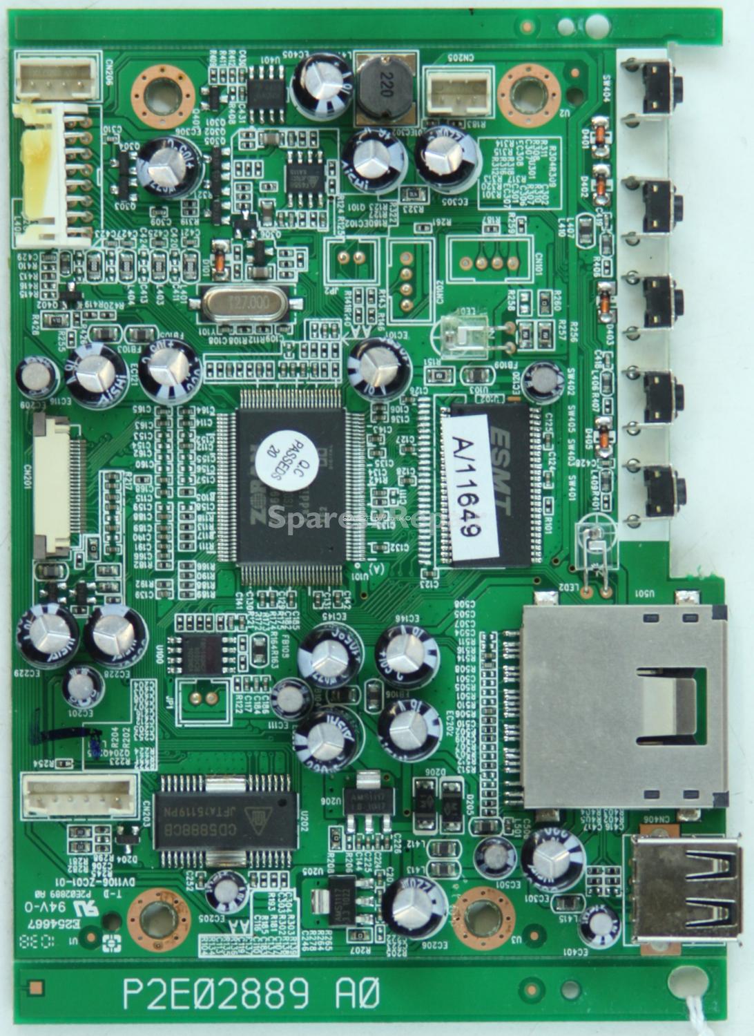 Logik L26DVDB10 - DVD Control Board - P2E02889 A0 - DV1106-ZC01-01