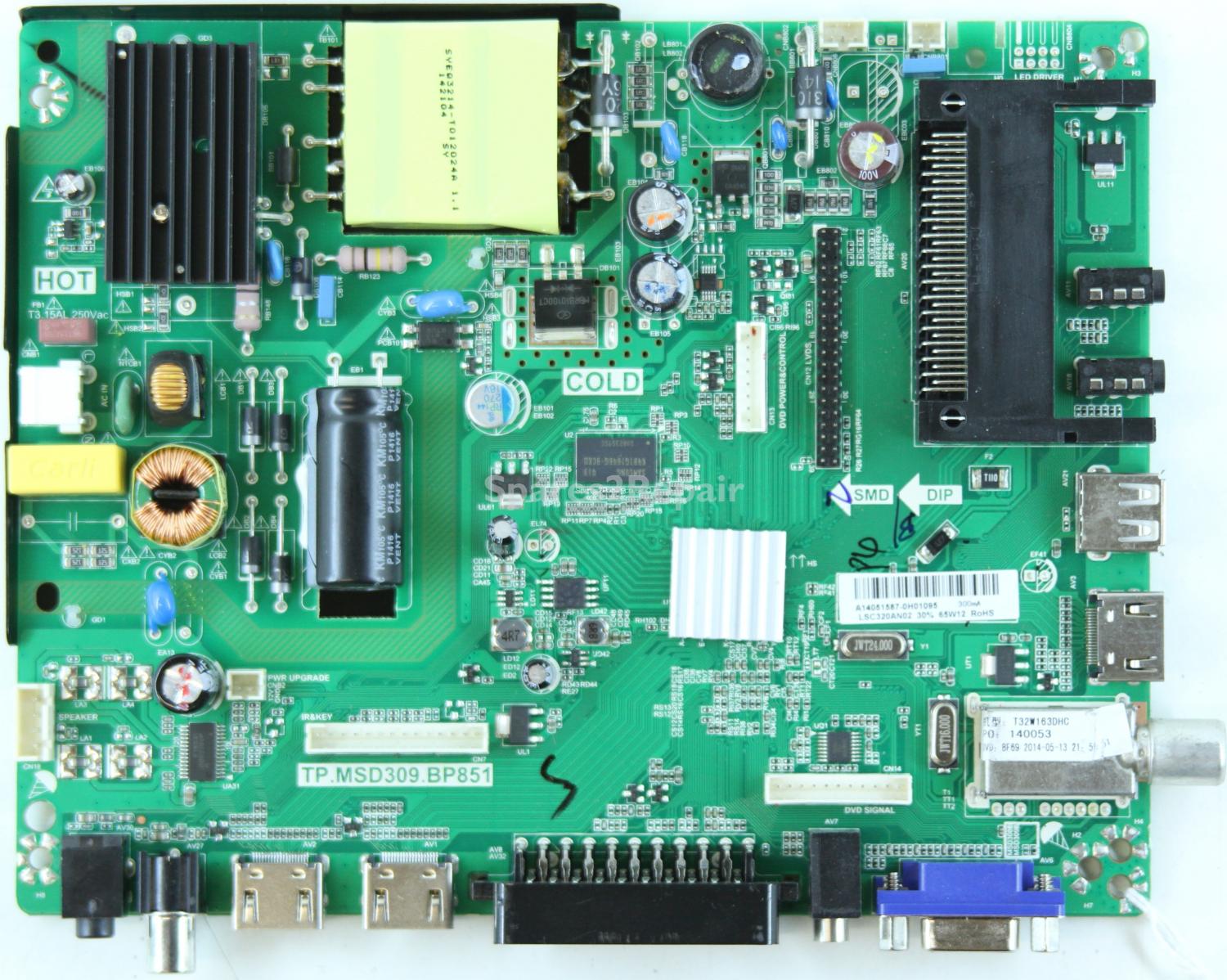 Logik L32HED13B - Main AV - LSC320AN02 - A14051587 - TP.MSD309.BP851