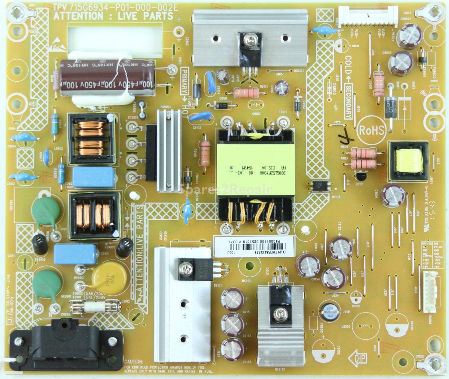 Philips 40HFL3010T/12 - Power Supply - TPV 715G6934-P01-000-002E - PLTVEP341ZAT4 - P40001100