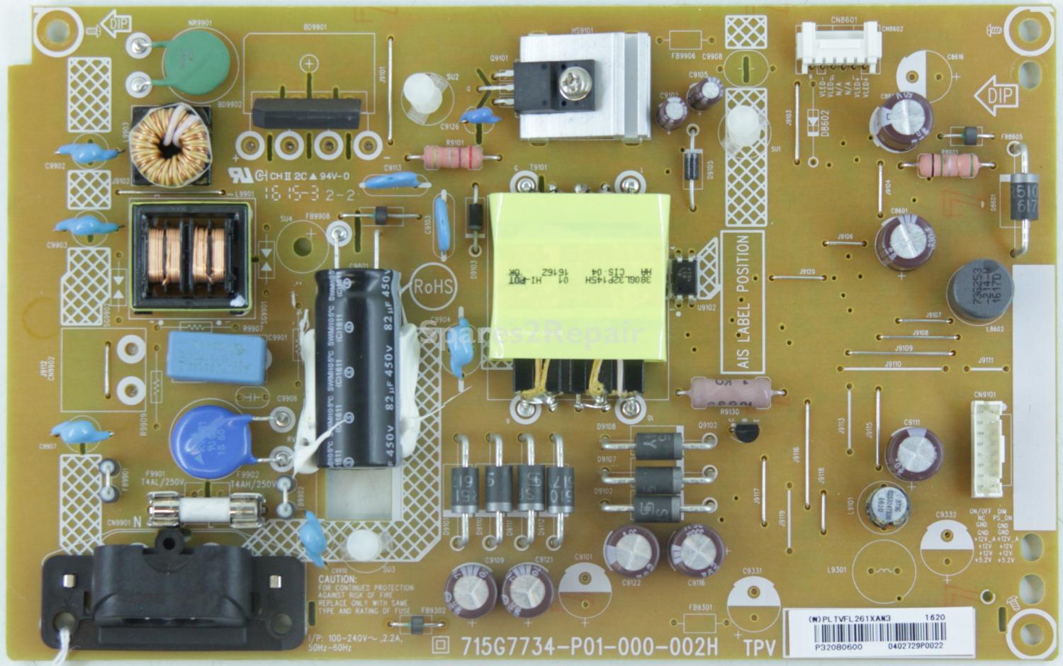 Philips 32PHH4101/88 - Power Supply - 715G7734-P01-000-002H - PLTVFL261XAN3