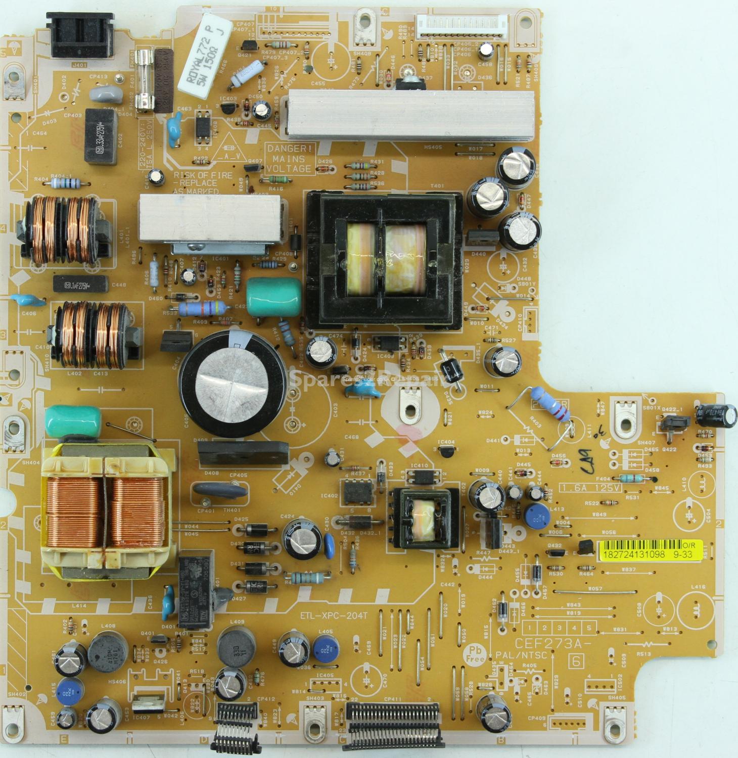 Sharp LC26AD5E-BK - PSU - CEF273A - ETL-XPC-204T