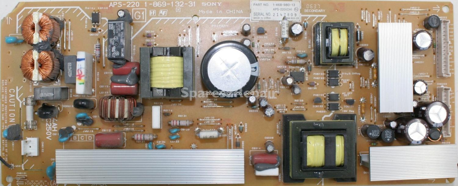 Sony KDL-26S2030 - PSU - 1-468-980-13 - APS-220 - 1-869-132-31 [DAMAGED]