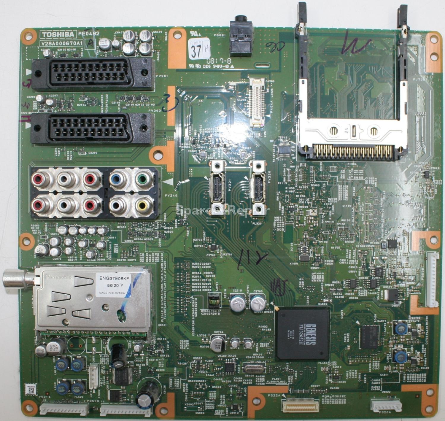 Toshiba 37AV505D - Main AV - PE0492 A - V28A000670A1