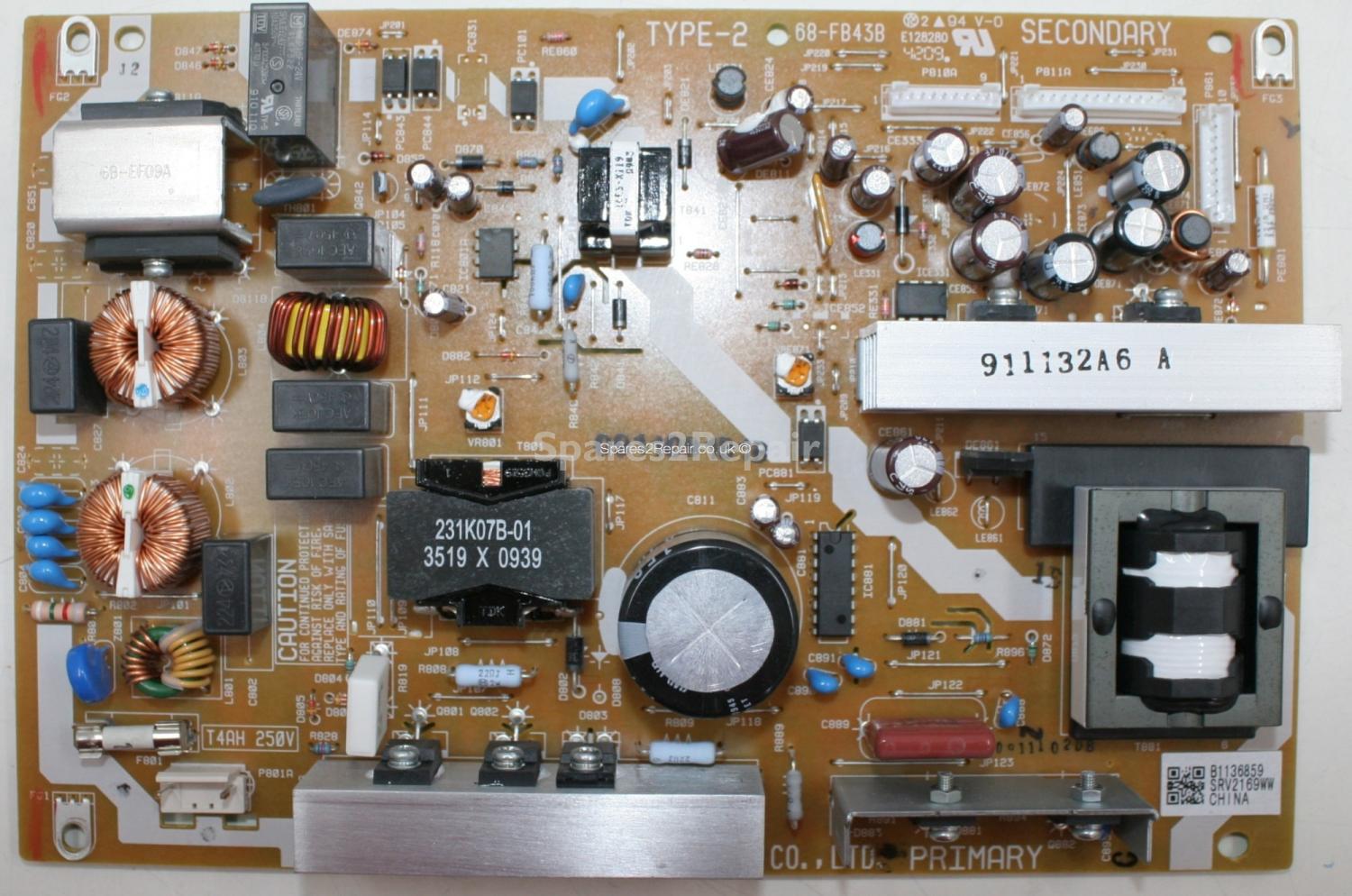 Toshiba 37RV635D - PSU - 68-FB43B - SRV2169WW - I