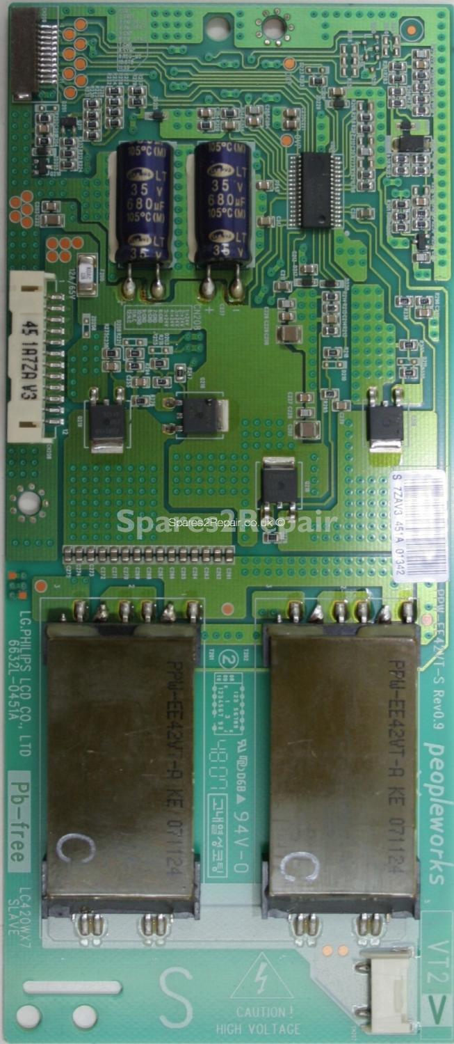 Toshiba 42AV505D - Inverter - 6632L-0451A - LC420WX7 SLAVE - PPW-EE42VT-S - Rev0.9