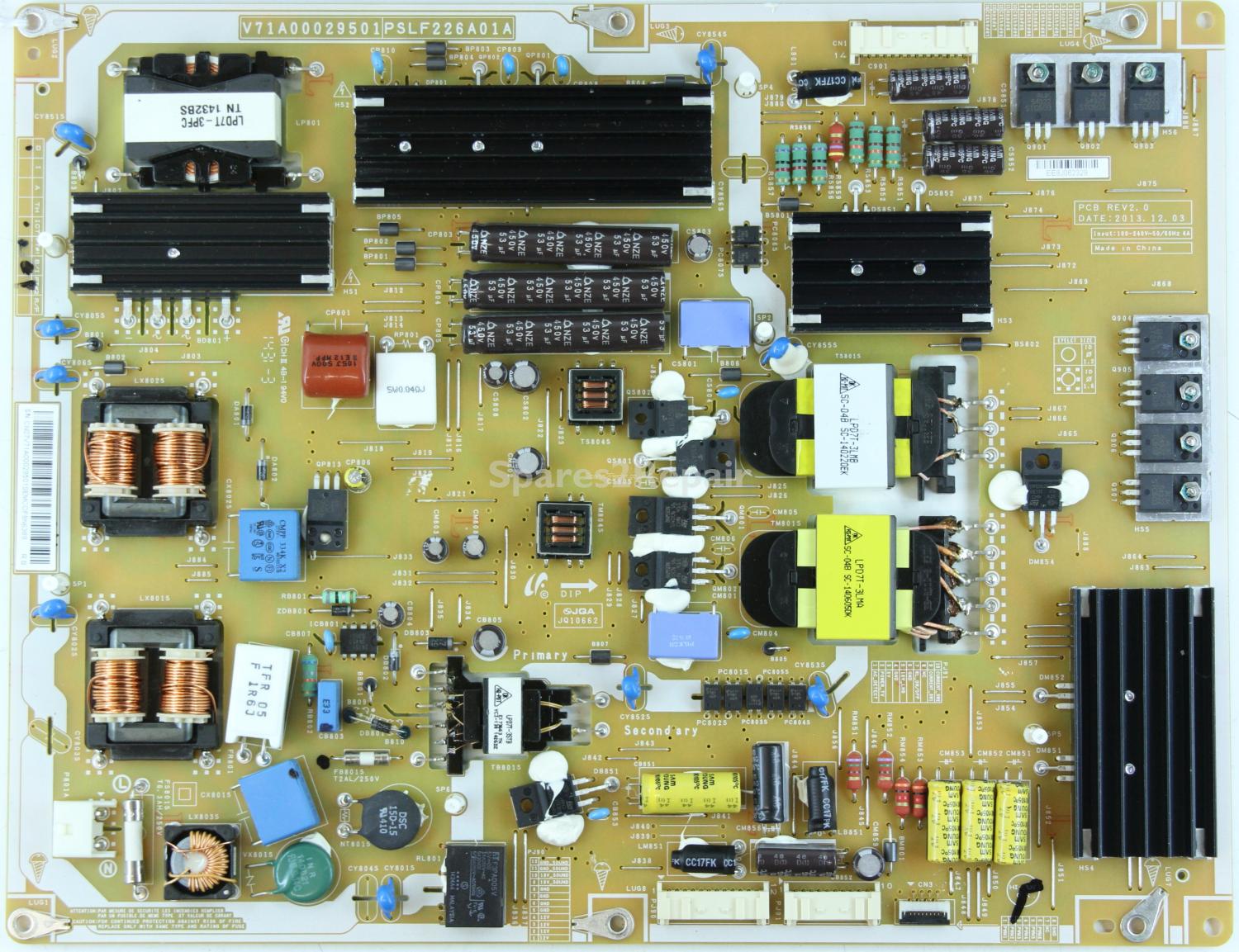 Toshiba 47L7453D - Power Supply - V71A00029501 - REV2.0 - PSLF226A01A