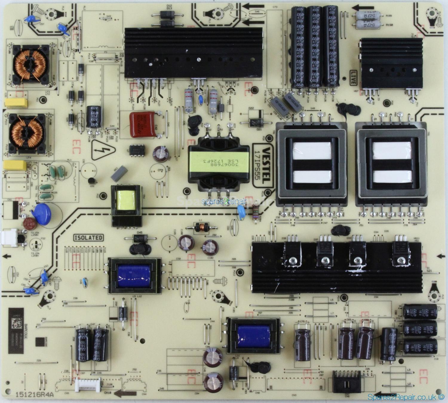 Toshiba 65U6763DB - Power Supply - 23406989 - 17IPS55 - 151216R4A