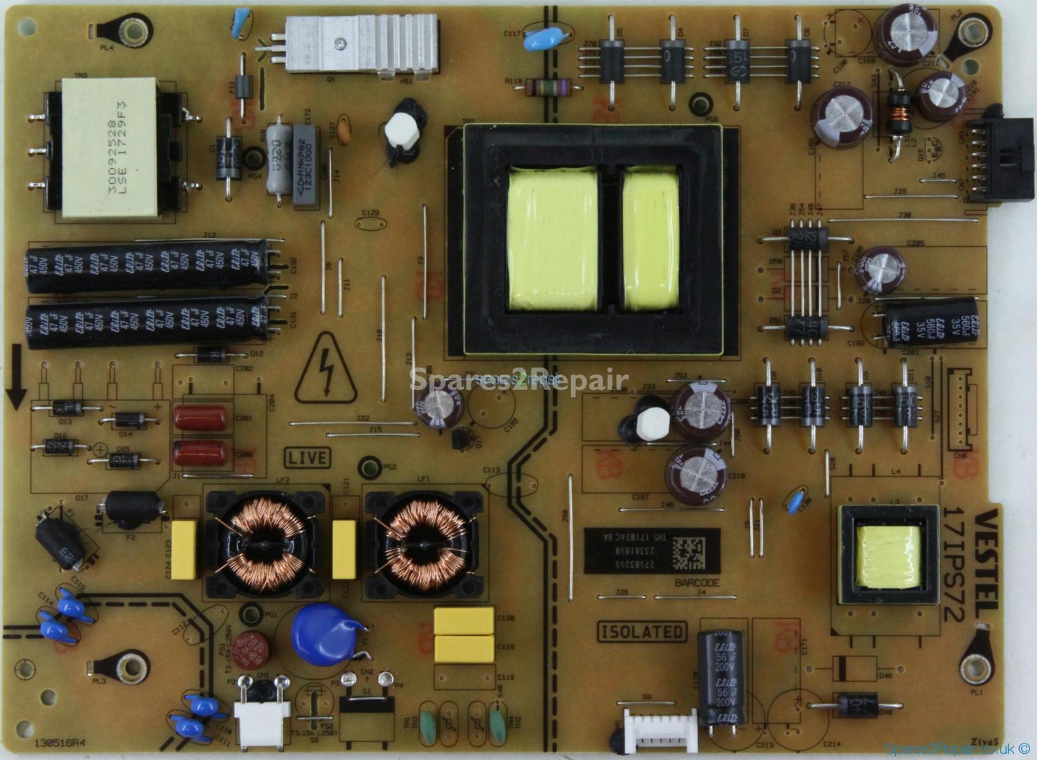Toshiba 49U7763DB - Power Supply - 23381890 - 17IPS72 - 130516R4