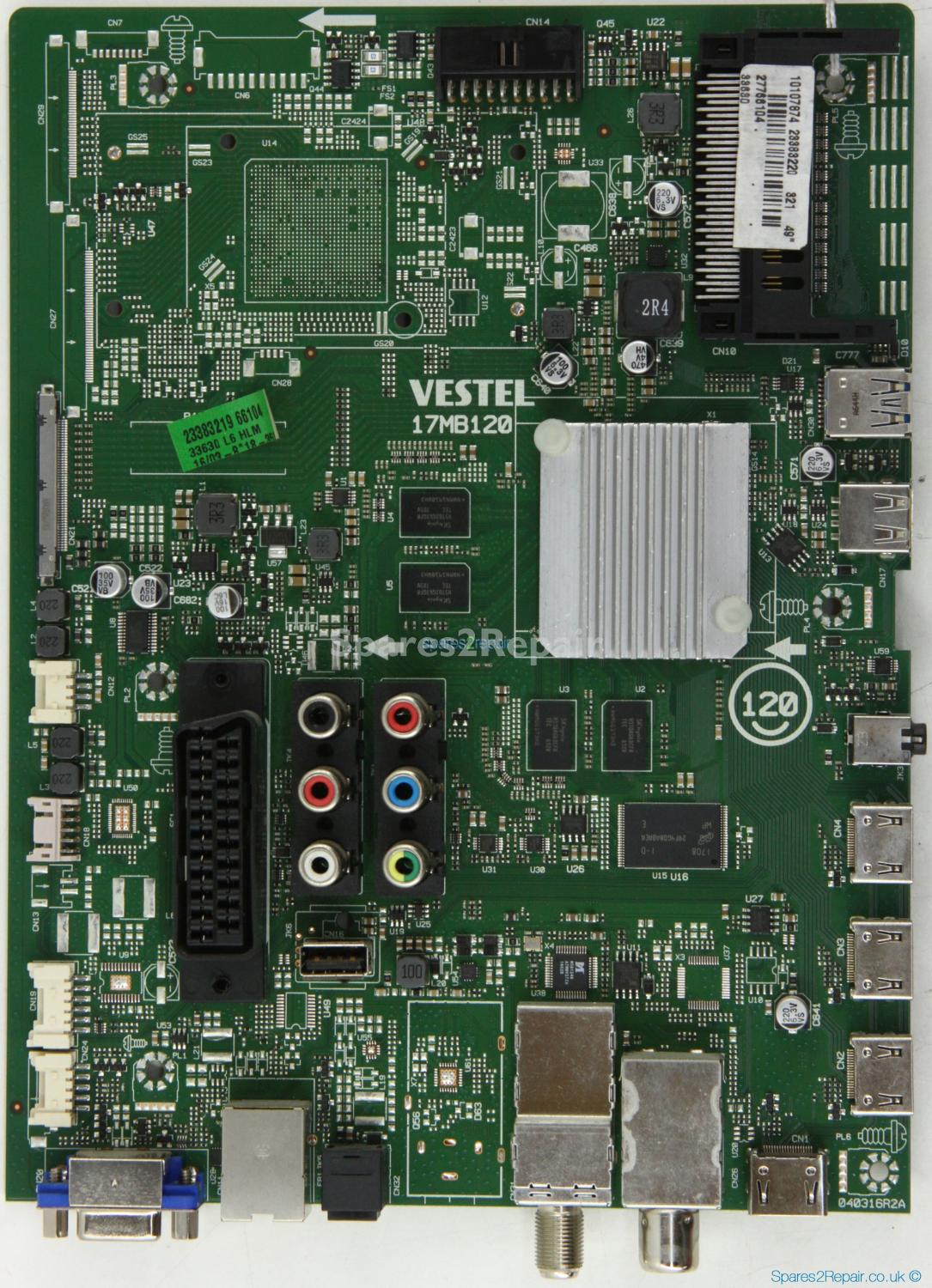 Toshiba 49U6663DB - Main AV - 23383220 - 17MB120 - 040316R2A