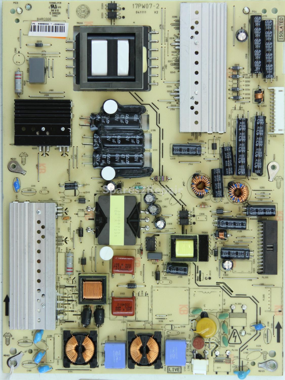 Toshiba 40BL702B - PSU - 23008667 - 17PW07-2 - 041111 - V2